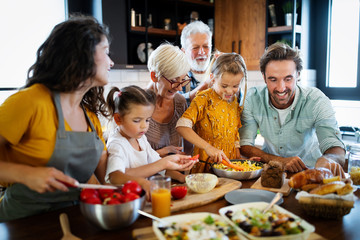 Family Cooking and Eating Together