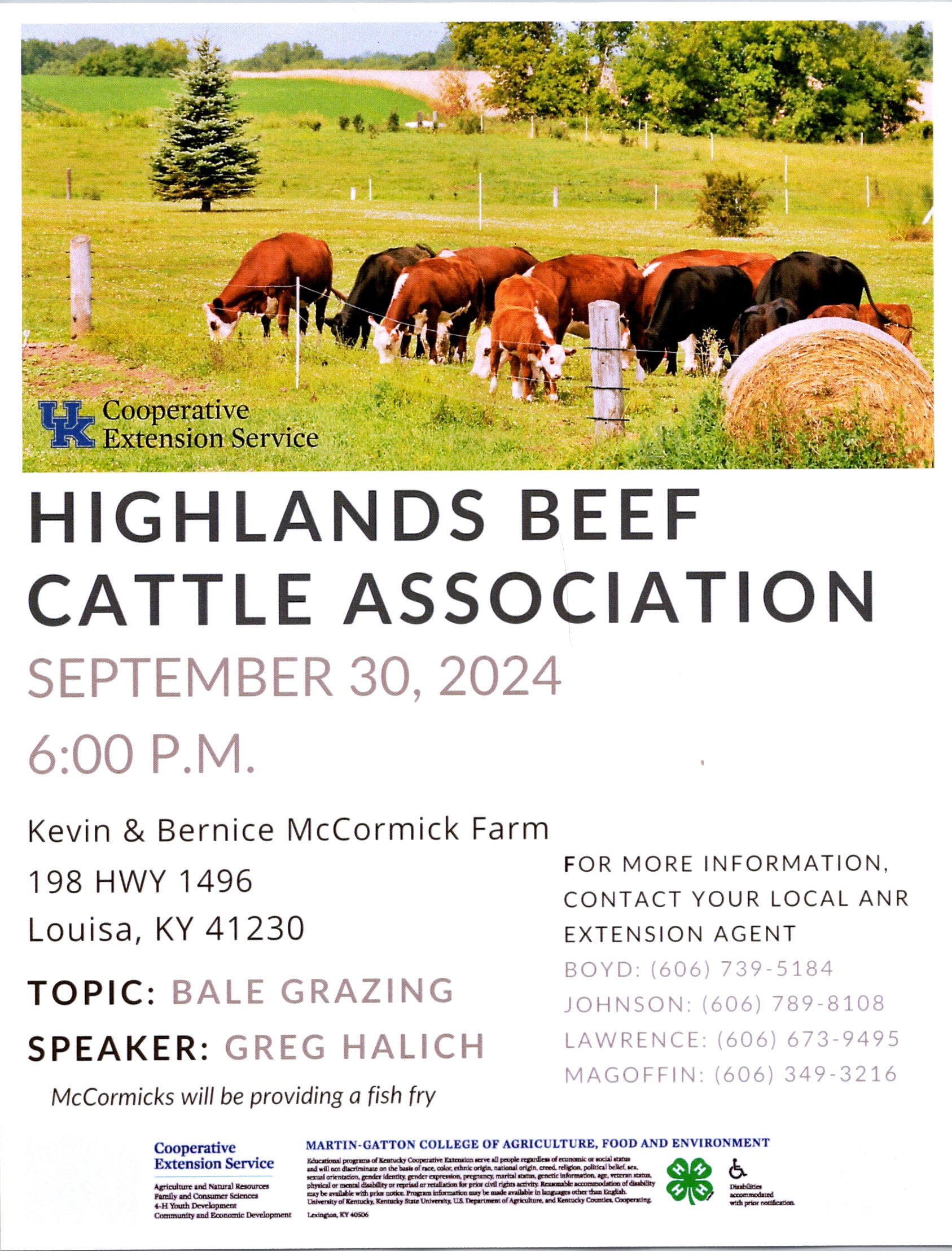 Highlands Beef Cattle Association Meeting