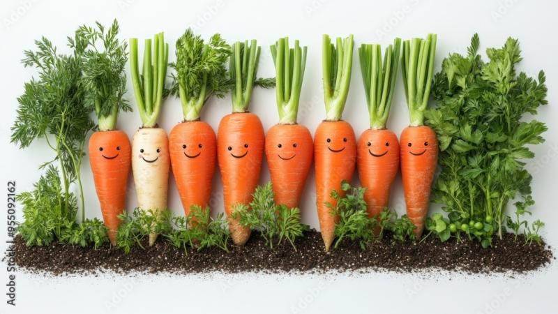 Carrots with Faces