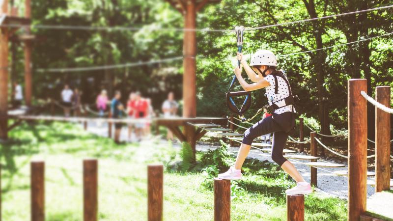 Picture of Kid on High Ropes Course
