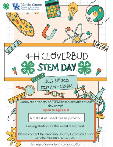 Cloverbud Stem Day Flyer