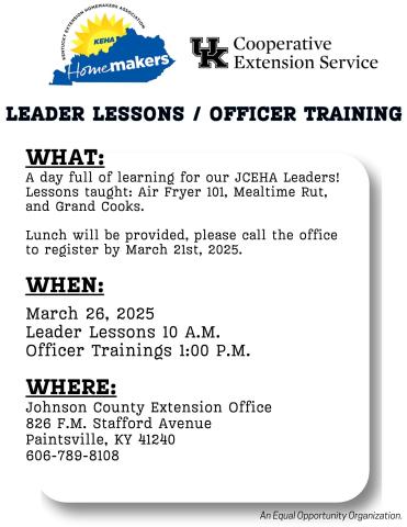 Leader Lessons Flyer